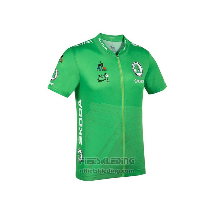 2021 Fietskleding Tour de France Groen Korte Mouwen en Koersbroek